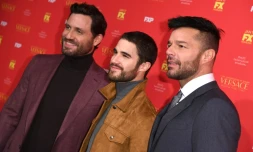 Les acteurs Edgar Ramirez, Darren Criss et Ricky Martin lors de la première projection de "The Assassination of Gianni Versace, le 11 décembre 2017 à New York