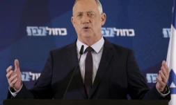Benny Gantz, à la tête du parti israélien "Bleu- Blanc", à Ramat Gan, le 7 mars 2020