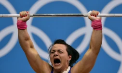 La Kazakhe Svetlana Podobedova, le 3 août 2012 lors de la finale des -75kg aux JO-2012 de Londres