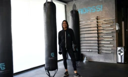Halah Alhamrani, entraîneuse de boxe en Arabie saoudite qui dirige un club de gym pour femmes, le 19 février 2018 à Djeddah  