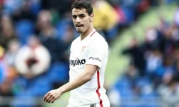 L'attaquant français du Séville FC Wissam Ben Yedder lors du match contre Getafe, en Liga , le 21 avril 2019 à Getafe