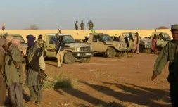 D'anciens rebelles dans un camp de regroupement à Gao au Mali, le 9 janvier 2017