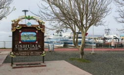 Une vue du port d'Ushuaïa, en Argentine, le 2 mai 2025