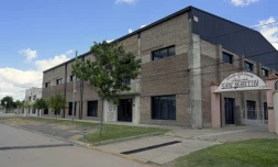 Vue extérieure du club de football San Martin de Progreso, théâtre des premiers exploits de l'Argentin Emiliano Sala, le 15 février 2019 à Progreso, province de Santa Fe