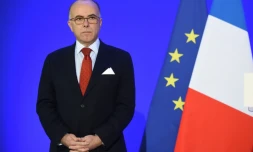 Le ministre de l'Intérieur Bernard Cazeneuve, à Saint Astier, le 19 janvier 2016