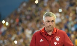 Carlo Ancelotti avant le match de la Coupe d'Allemagne face à Carl Zeiss Jena, le 19 août 2016