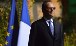Le président François Hollande, le 13 septembre 2016 à Bucarest, lors d'une visite en Roumanie