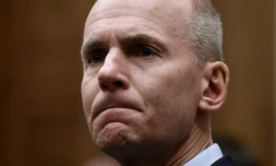 Le patron démissionnaire de Boeing Dennis Muilenburg lors d'une audition au Congrès le 30 octobre 2019 