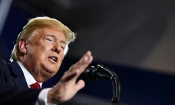 Le président américain Donald Trump s'exprime lors d'une réunion publique le 25 juin à West Columbia (Caroline du sud, est)
