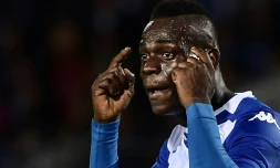 L'attaquant de Brescia Mario Balotelli lors du match contre la Juventus, le 24 septembre 2019 au stade Rigamonti