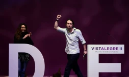 Le chef du parti de gauche radical espagnol Pablo Iglesias à Madrid, le 11 février 2017