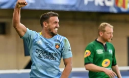 L'arrière de Perpignan, Melvyn Jaminet, lors de la finale de Pro D2 gagnée contre Biarritz, à Montpellier, le 5 juin 2021