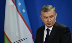 Le président Ouzbèk Chavkat Mirzioïev, en janvier 2019 pendant une visite en Allemagne