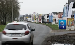L'entrée de la ville de Honfleur, le 14 janvier 2024 dans le Calvados