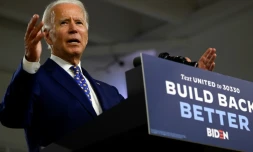 Joe Biden lors d'un discours de campagne, le 28 juillet 2020 à Wilmington, dans le Delaware