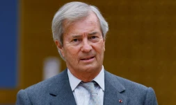 Le propriĂ©taire de mĂ©dias et milliardaire français, Vincent Bollore, arrive devant une commission d'enquĂȘte parlementaire, au SĂ©nat Ă Paris, le 19 janvier 2022