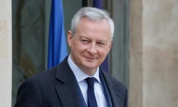Le ministre de l'Economie et des Finances Bruno Le Maire à la sortie du palais de l'Elysée, le 28 mars 2023 à Paris