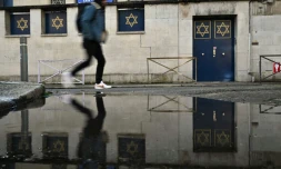 Devant la synagogue de Rouen, le 7 janvier 2025