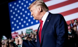 Le président américain Donald Trump lors d'un meeting de campagne à Battle Creek, dans le Michigan, le 18 décembre 2019