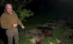 Le patron de Wagner, Evgueni Prigojine, sur une vidéo mise en ligne le 5 mai 2023