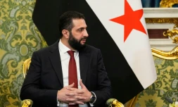 Le président intérimaire syrien à Mescou le 15 octobre 2025