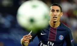 Angel Di Maria. l'attaquant argentin du Paris Saint-Germain, le 13 septembre 2016 au Parc des Princes face Ă l'Arsenal