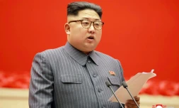 Le leader nord-coréen le 21 décembre 2017 à Pyongyang