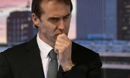 Le nouvel entraîneur du Real Madrid et ancien sélectionneur de l'Espagne Julen Lopetegui lors de sa présentation officielle au stade Santiago-Bernabeu, le 14 juin 2018 à Madrid