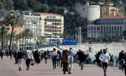 La Promenade des Anglais à Nice, le 20 février 2021