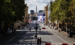 Une vue des environs de la place de la Concorde, où auront lieu la cérémonie d'ouverture des Jeux paralympiques, le 21 août 2024