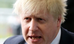 Boris Johnson, un des chefs de file du camp pro-Brexit, le 16 avril 2018 à Luxembourg