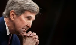 L'émissaire américain pour le climat John Kerry photographié au Capitole, le 13 juillet 2023 à Washington