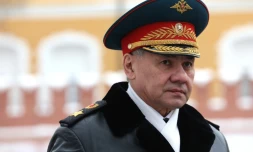 Photo de pool distribuée par l'agence de presse Sputnik, du ministre russe de la Défense Sergueï Choïgou à Moscou le 23 février 2024