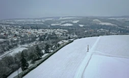 Manteau de neige à Thury-Harcourt-le-Hom (Normandie), le 5 janvier 2026