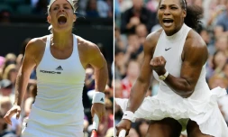 Photomontage représentant l'Allemande Angelique Kerber et l'Américaine Serena Williams, à Wimbledon
