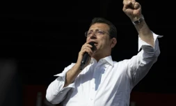 Ekrem Imamoglu, principal opposant au président turc Recep Tayyip Erdogan, le 27 mai 2023 à Istanbul