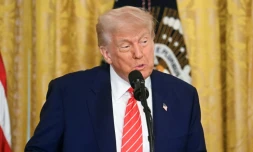 Le président américain Donald trump à la Maison Blanche, le 8 mai 2025 à Washington