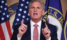 Le chef de la minorité républicaine à la Chambre des représentants, Kevin McCarthy, le 18 mars 2021 au Congrès américain