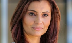 Hande Firat, présentatrice de CNN-Türk qui a transmis le message du président Recep Tayyip Erdogan la nuit du putsch en juillet, à Ankara, le 7 décembre 2016