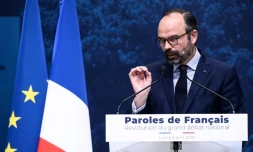 Edouard Philippe lors de la restitution du grand débat au Grand Palais le 8 avril 2019