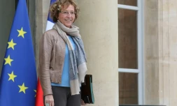 La ministre du Travail Muriel Pénicaud, le 2 novembre 2017 sur le perron de l'Elysée à Paris