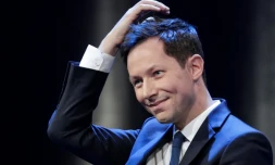 La tête de liste LR Francois-Xavier Bellamy , à Paris, le 15 mai 2019