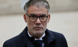 Le premier secrétaire du Parti socialiste Olivier Faure, le 10 octobre 2025 à l'Elysée, à Paris