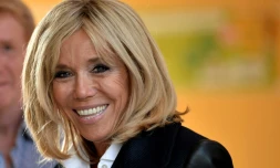 Brigitte Macron visite une centre pour enfants handicapés à Nantes, le 27 octobre 2017