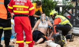 Un exercice de secours aux "JO des pompiers", Ă La Rochelle le 13 septembre 2019