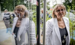 La ministre de l'Enseignement supérieur et de la Recherche Sylvie Retailleau visite le siège de Parcoursup à Toulouse, le 12 juin 2023