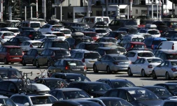 Embouteillages sur l'A7 prÚs de Vienne le 13 août 2016