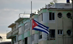 Drapeau cubain à La Havane, le 19 mai 2018