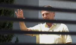 L'ex-prĂ©sident brĂ©silien dans la villa oĂč il est en rĂ©sidence surveillĂ©e, le 3 septembre 2025, Ă Brasilia.