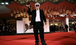 Le réalisateur espagnol Pedro Almodovar, Lion d'or à Venise pour "La chambre d'à côté", le 7 septembre 2024 à Venise 